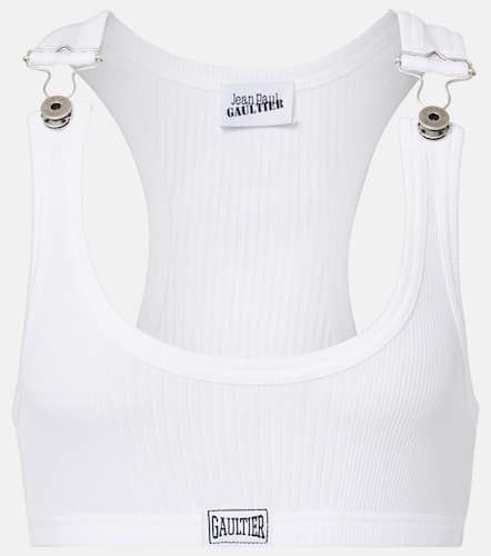 Ribbed-knit cotton jersey bra top - Jean Paul Gaultier - Modalova