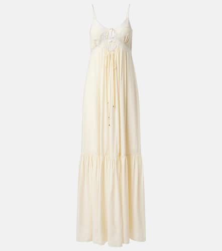 ChloÃ© Lace-trimmed silk crÃªpe de chine maxi dress - Chloe - Modalova