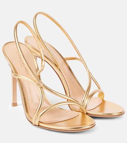 Metallic leather sandals - Gianvito Rossi - Modalova