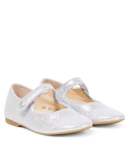 Chanclas Daisy Baby de piel metalizada - Pom d'Api - Modalova