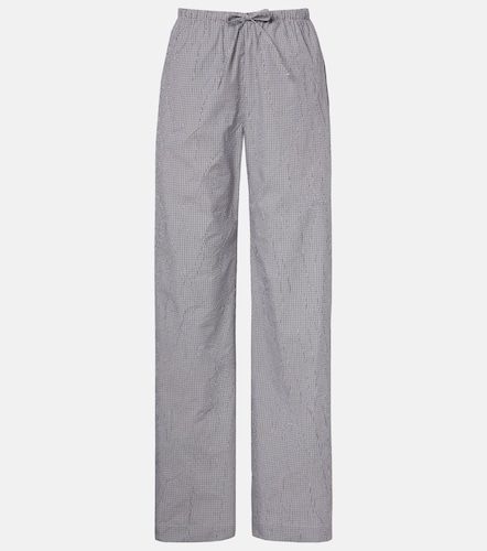 Checked cotton-blend pajama pants - Rohe - Modalova
