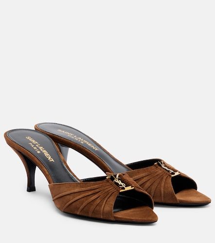 Mules Babylone Cassandre in suede - Saint Laurent - Modalova