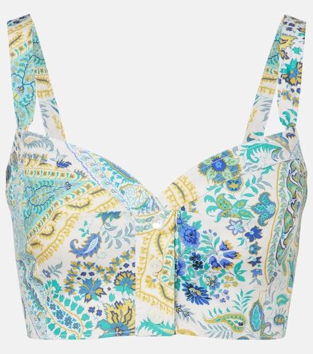 Top cropped in cotone con stampa - Etro - Modalova