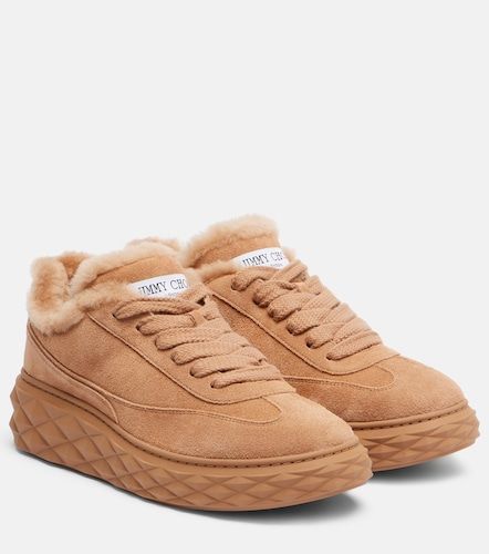 Sneakers Diamond Maxi in suede con shearling - Jimmy Choo - Modalova