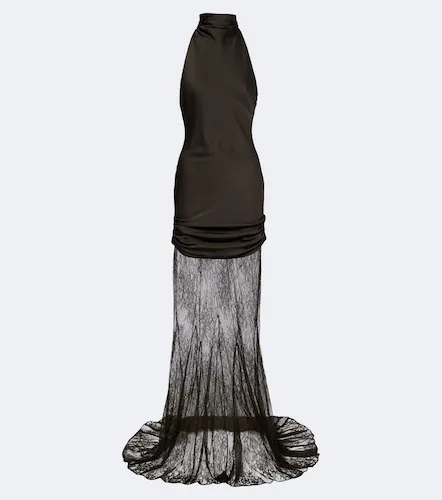 Maxikleid Eldra aus Satin mit Spitze - De La Vali - Modalova