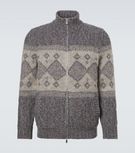 Cárdigan Fair Isle de lana, seda y cachemir - Brunello Cucinelli - Modalova