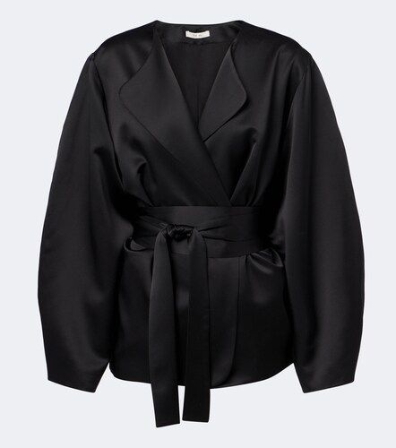 Chaqueta de seda con cinturón - The Sei - Modalova