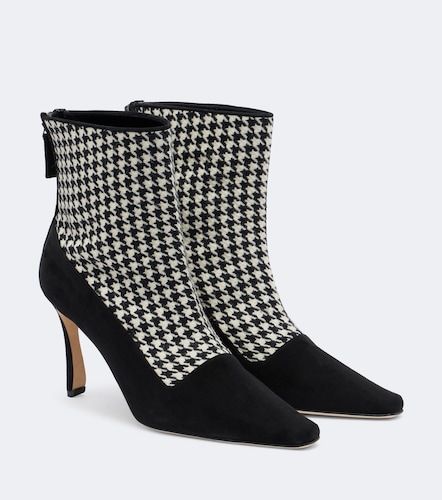Gosta houndstooth suede-trimmed ankle boots - Manolo Blahnik - Modalova