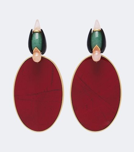 Kt -plated embellished drop earrings - Zimmermann - Modalova
