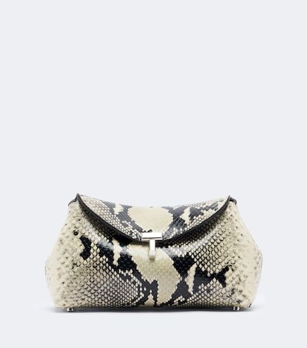 T-Lock Mini snake-effect leather clutch - Toteme - Modalova