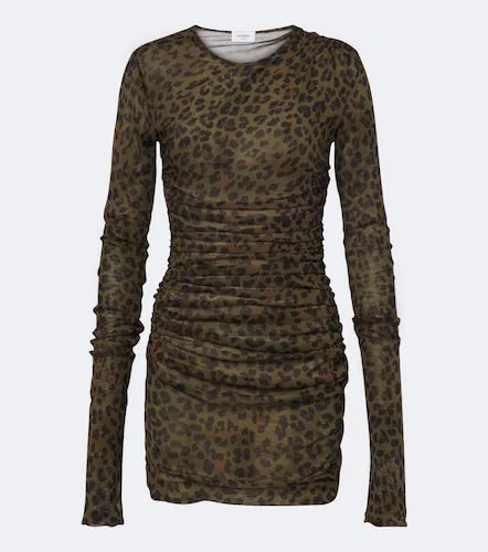 Vestido corto de jersey de tul estampado - Saint Laurent - Modalova
