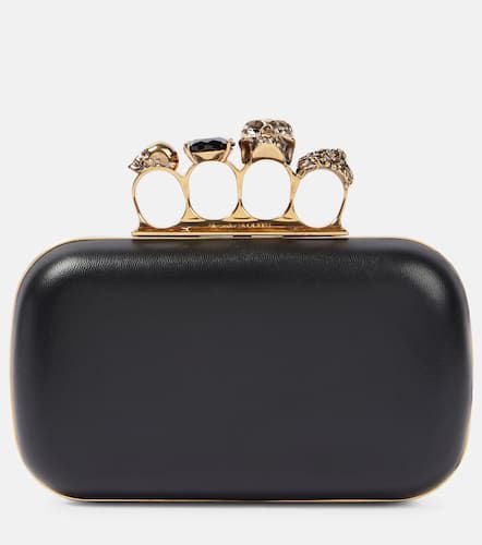 Knuckle leather clutch - Alexander McQueen - Modalova