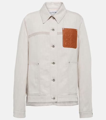 Anagram cotton and linen jacket - Loewe - Modalova