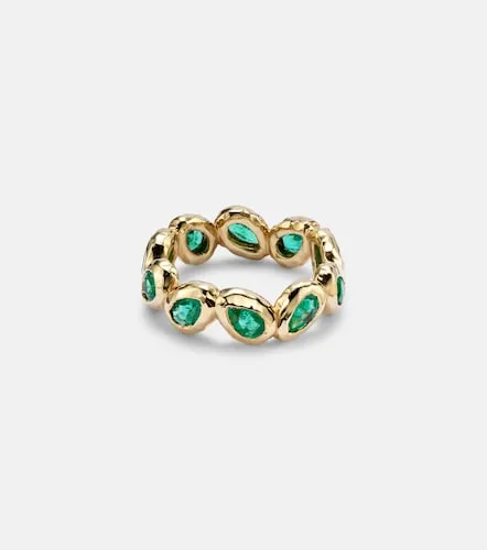 Anillo Nesting Gem de oro de 18 ct con esmeraldas - Octavia Elizabeth - Modalova