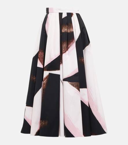 Printed cotton midi skirt - Alexander McQueen - Modalova