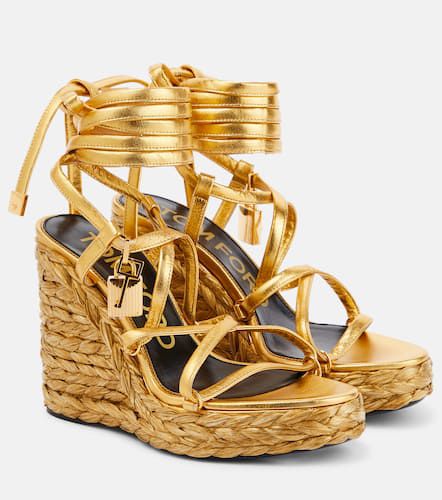 Padlock leather wedge sandals - Tom Ford - Modalova