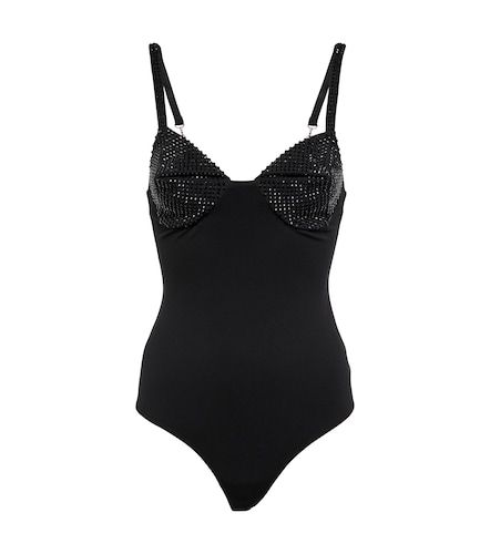 Area Embellished jersey bodysuit - Area - Modalova