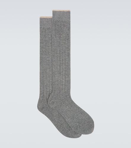 Ribbed-knit cotton socks - Brunello Cucinelli - Modalova