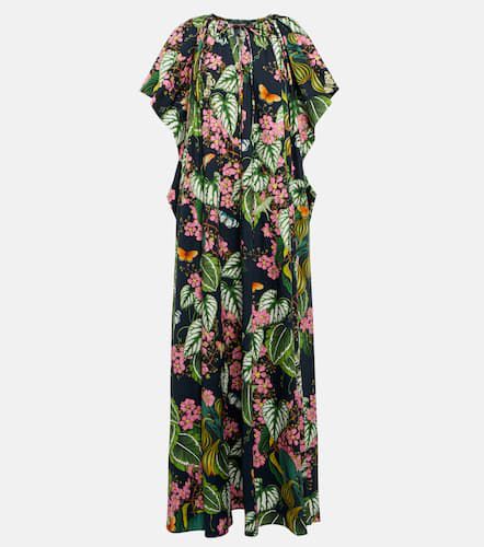 Printed cotton-blend maxi dress - Oscar de la Renta - Modalova