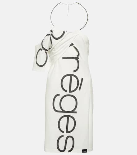 Courrèges Vestido corto de algodón con logo - Courreges - Modalova