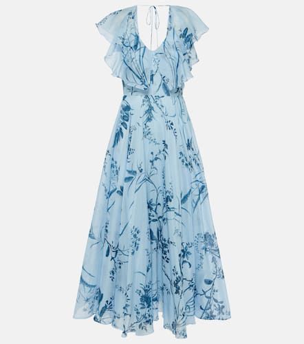 Printed cotton and silk midi dress - Erdem - Modalova