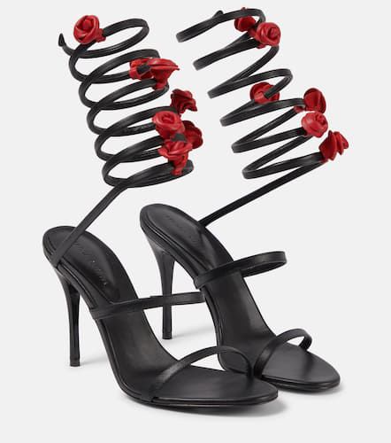 Floral-appliquÃ© satin sandals - Magda Butrym - Modalova