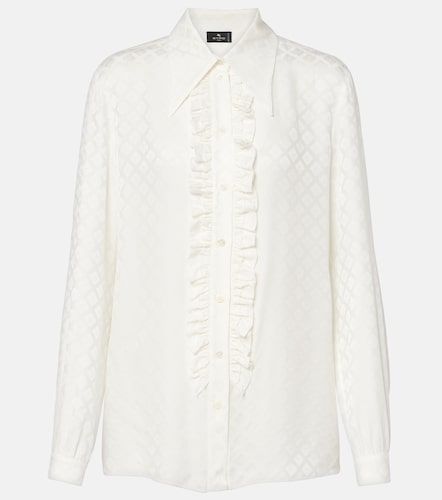 Printed silk-blend satin blouse - Etro - Modalova