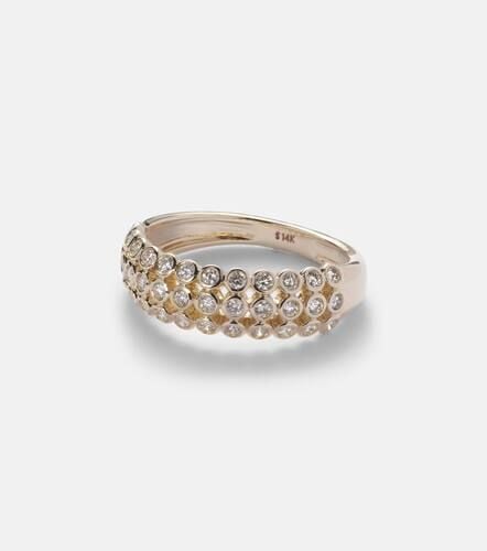 Bold Lattice 14kt ring with diamonds - Stone and Strand - Modalova