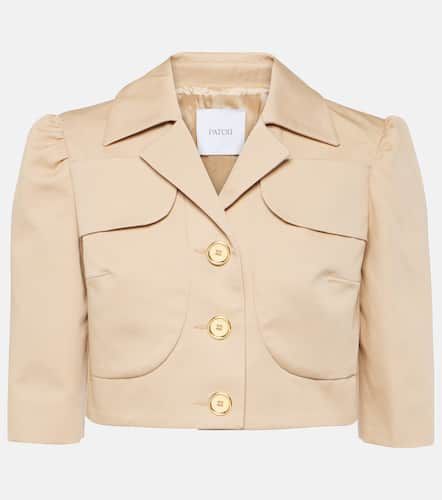 Cropped cotton gabardine jacket - Patou - Modalova