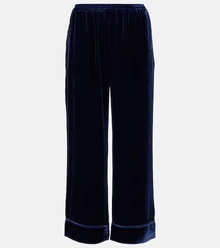 Brescia mid-rise velvet wide-leg pants - Asceno - Modalova