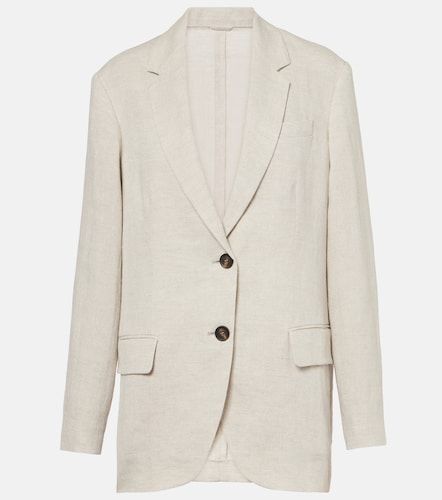 Linen-blend blazer - Brunello Cucinelli - Modalova