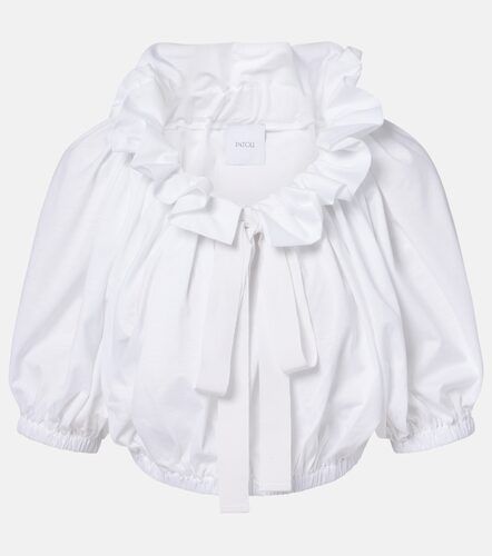 Patou Ruffled cropped cotton top - Patou - Modalova