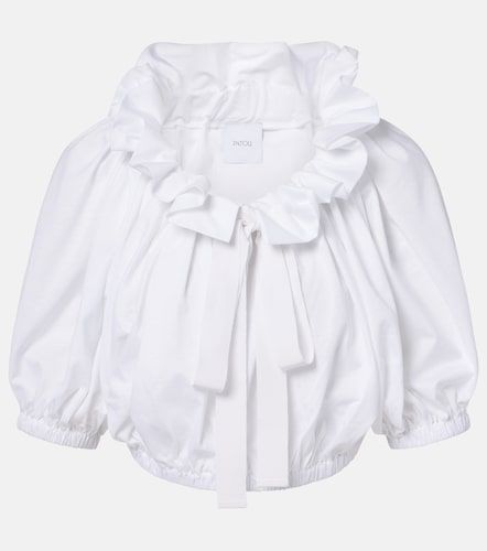 Top cropped de algodón con volantes - Patou - Modalova