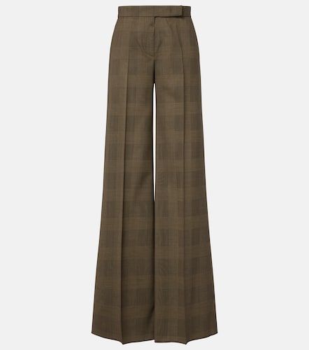 Checked virgin wool wide-leg pants - Max Mara - Modalova