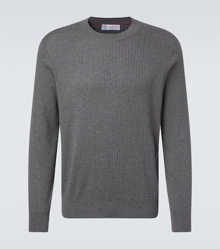 Pullover aus Baumwoll-Rippstrick - Brunello Cucinelli - Modalova