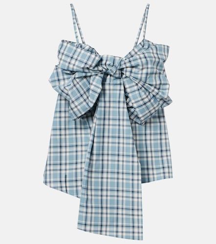 Top in cotone a quadri con fiocco - Acne Studios - Modalova