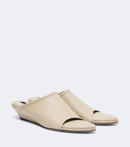 Stretch leather wedge mules - Christen - Modalova