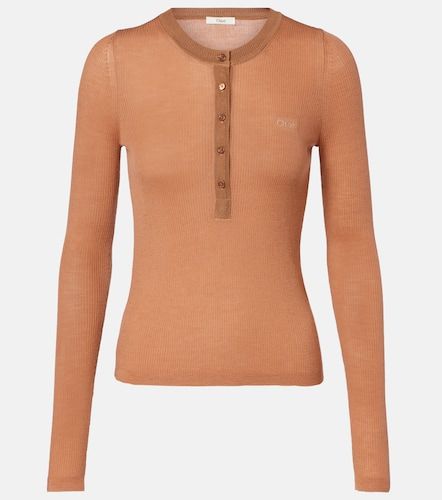 Chloe Wool Henley shirt - Chloe - Modalova