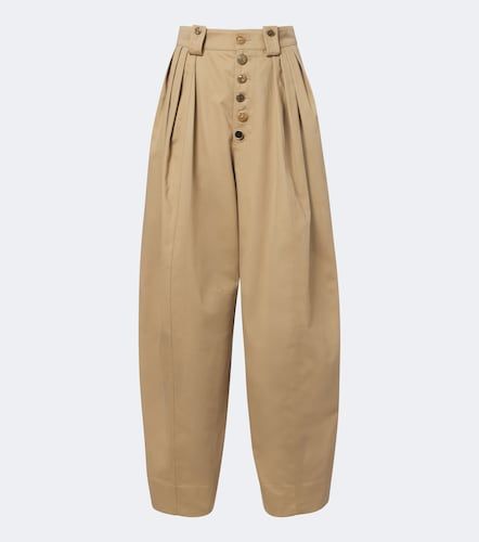 Chloé Pantaloni barrel in canvas di cotone - Chloe - Modalova