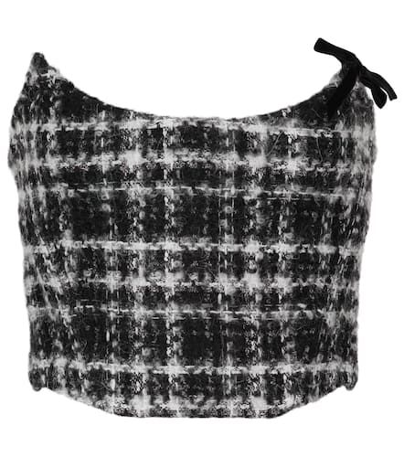 Mohair-blend tweed bustier - Alessandra Rich - Modalova