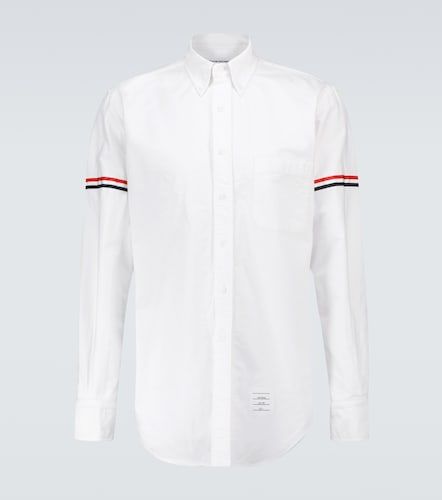 Camicia in cotone con grosgrain tricolore - Thom Browne - Modalova