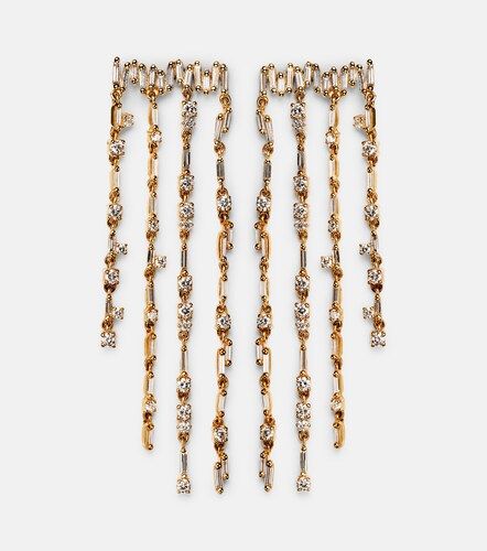 Pendientes con flecos de oro de 18 ct con diamantes - Suzanne Kalan - Modalova