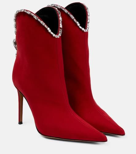 Embellished suede ankle boots - Alexandre Vauthier - Modalova