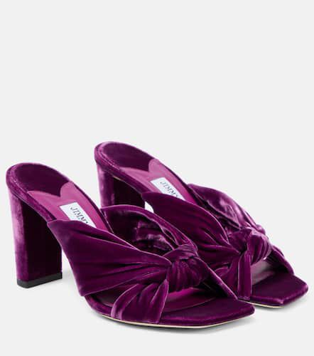 Jimmy Choo Avenue 85 velvet mules - Jimmy Choo - Modalova