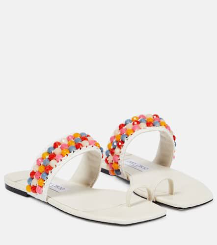 Amoure Flat embellished raffia sandals - Jimmy Choo - Modalova