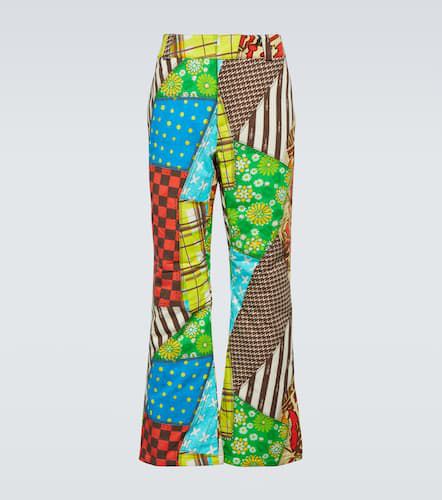 Printed cotton-blend flared pants - ERL - Modalova