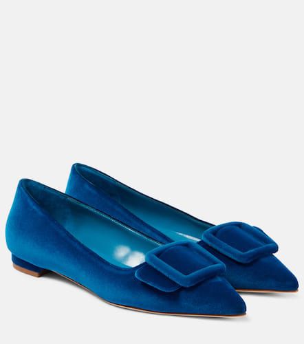 Maysale velvet ballet flats - Manolo Blahnik - Modalova