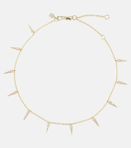 Large Fringe 14kt anklet with diamonds - Sydney Evan - Modalova