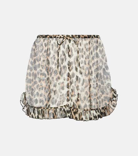 Ganni Bedruckte Shorts aus Chiffon - Ganni - Modalova