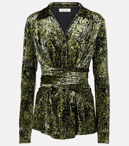 Lagarde printed velvet wrap top - Diane von Furstenberg - Modalova